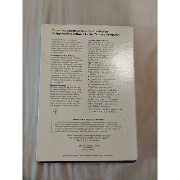 Texas Instruments TI-99/4A - Touch Typing Tutor - Complete In Box - Tested - Picture 6 of 10